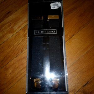 NEW IN BOX Jeffrey Banks Black Suspenders